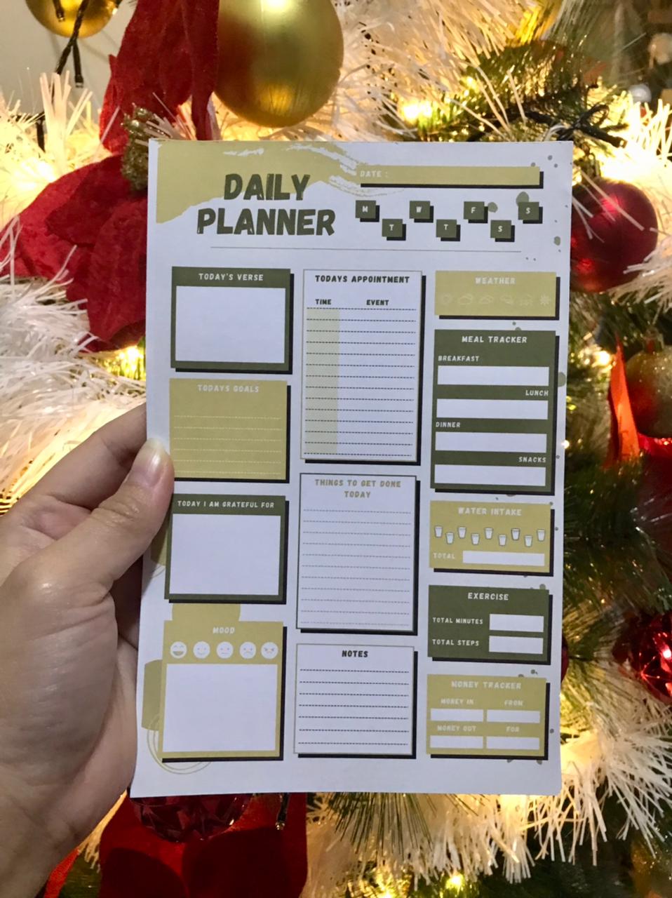 A5 Daily Planner Notepad for Men, 30 Sheets
